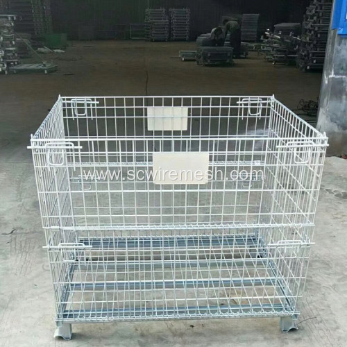 Galvanized Folding Wire Storage Basket